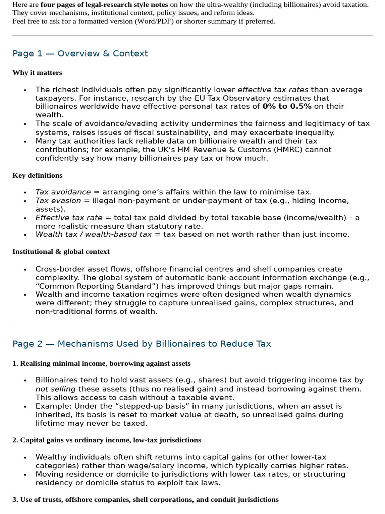 Notes 113 | PDF | Taxes | Tax Avoidance