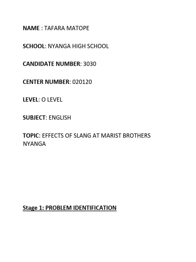 Effects of Slang on Student Communication | PDF | Slang | Communication