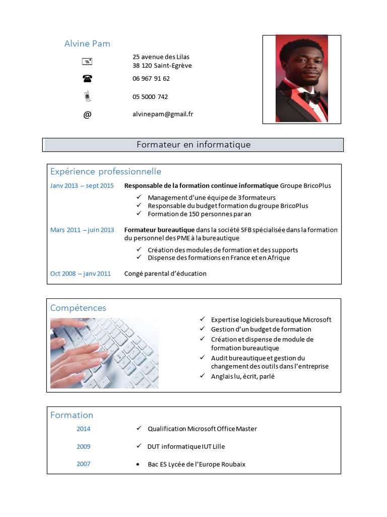 Formateur Informatique : CV et Compétences | PDF | Informatique | Logiciel