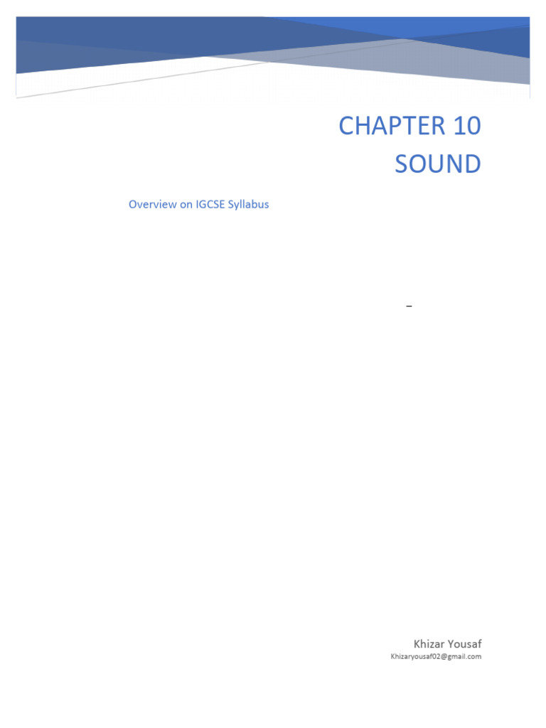 Chapter 10 Sound (2) | PDF | Sound | Ultrasound