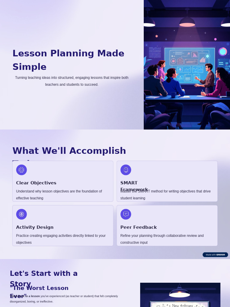 Simplified SMART Lesson Planning Guide | PDF | Learning | Teachers