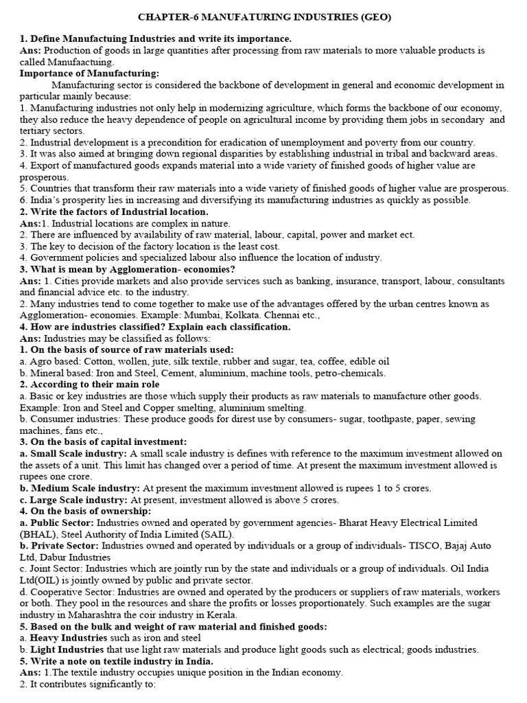 Overview of Manufacturing Industries in India | PDF | Fertilizer | Steel