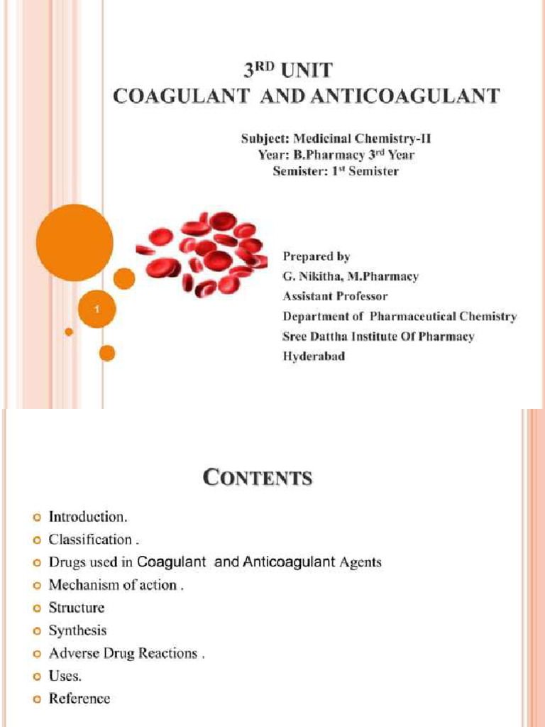 Coagulants and Anticoagulants | PDF