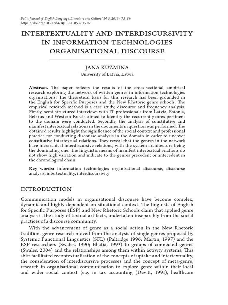 Inter Text Uality | PDF | Intertextuality | Discourse