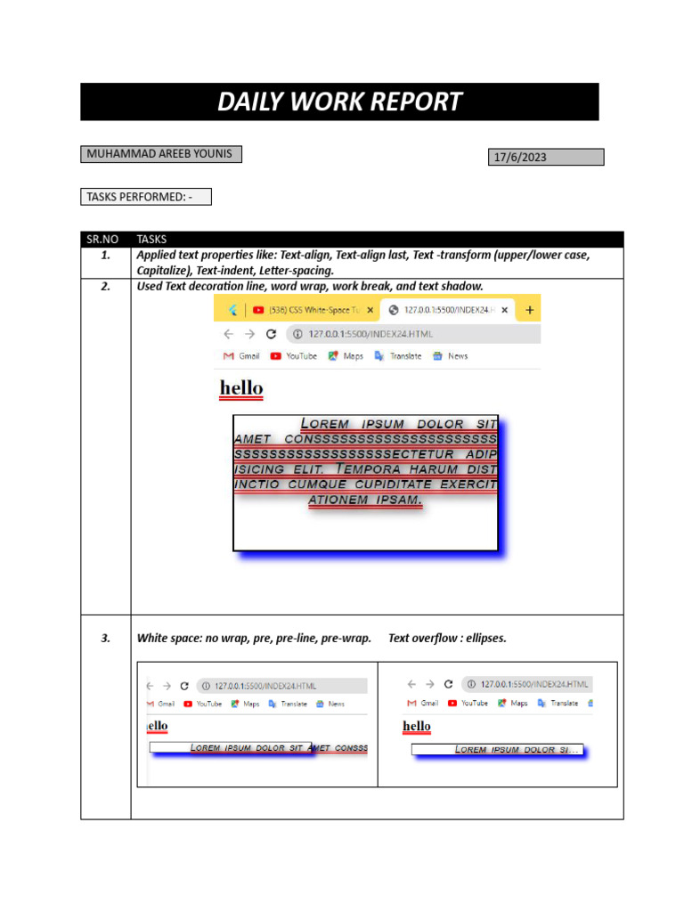 Daily Report 3 | PDF