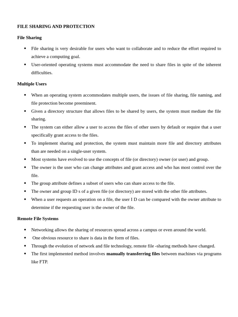 Unit 5 -Ios-file Sharing and Protection | PDF