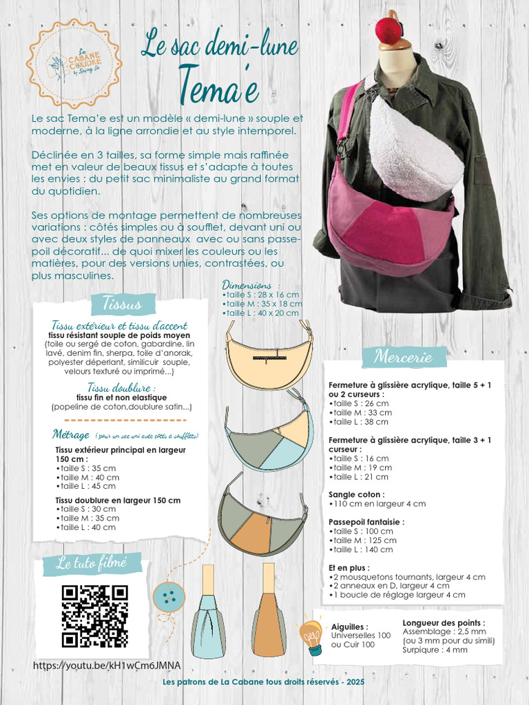 Sac Tema’e : Guide de création 2025 | PDF | Les textiles