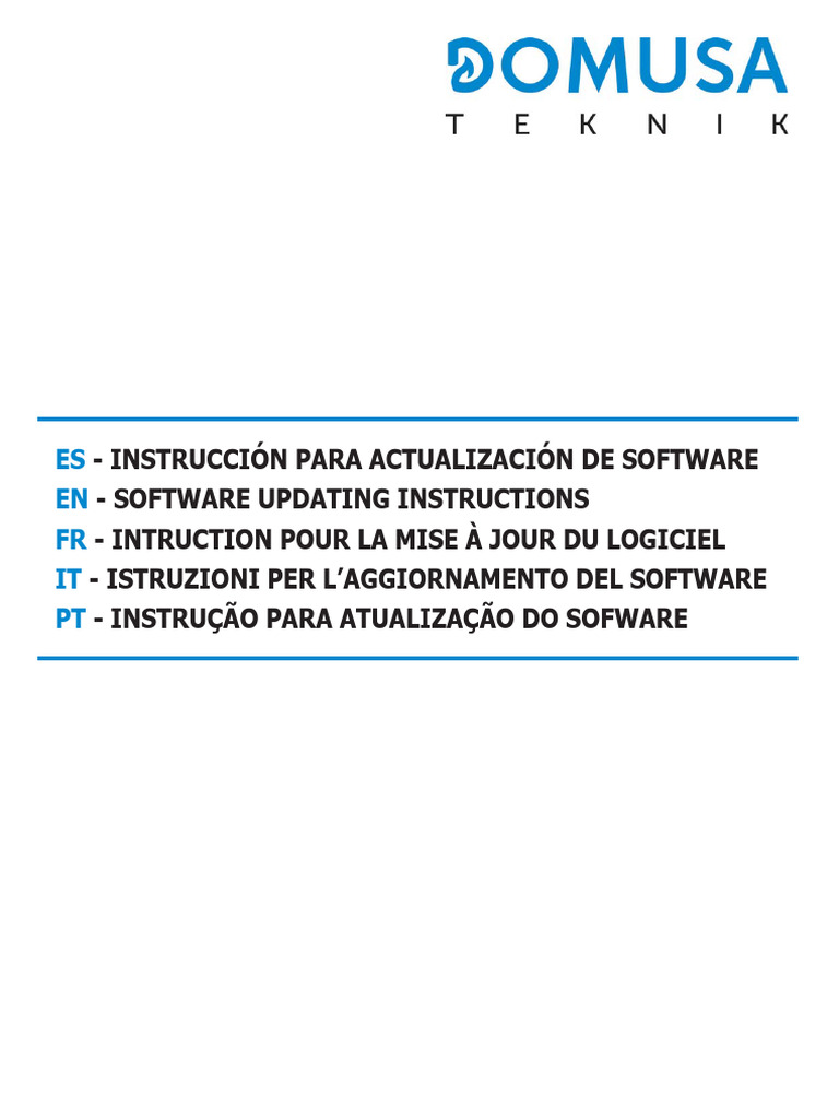 Actualizacion Software-Mose A Jour Logiciel-Software Updating | PDF ...
