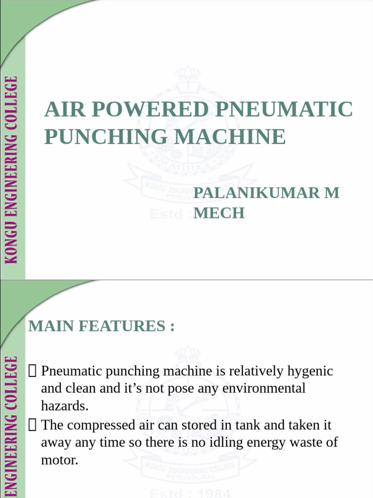 Pneumatic Punching Machine | PDF | Pneumatics | Piston