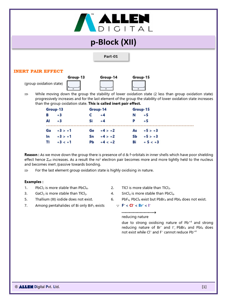 P Block All-Sheet-Merge PDF | PDF | Acid | Phosphoric Acid