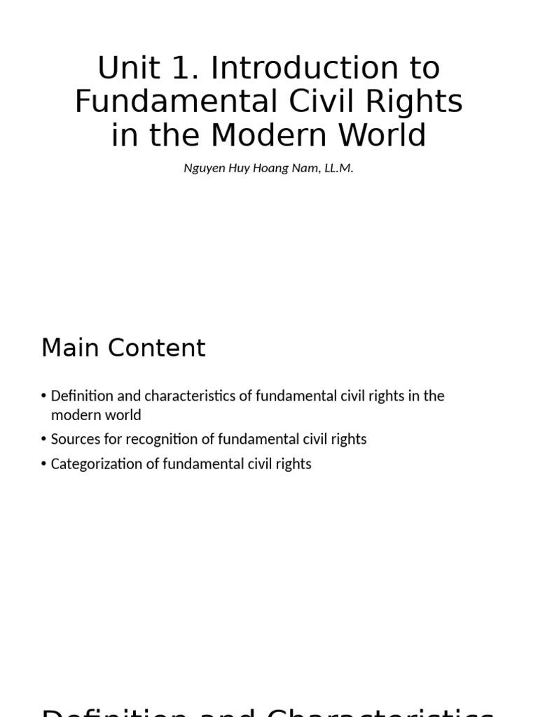 Understanding Fundamental Civil Rights | PDF | Property | Rights