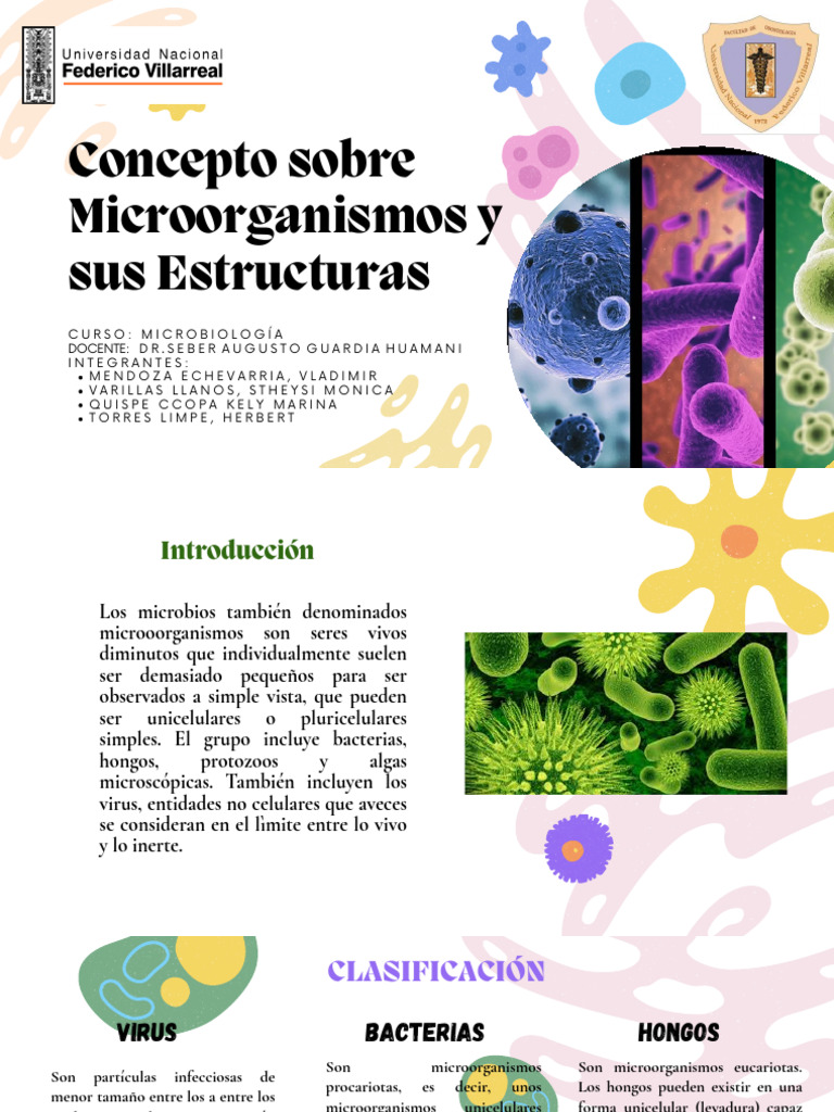 Microorganismos y Sus Estructuras | PDF | Biología Celular) | Las bacterias