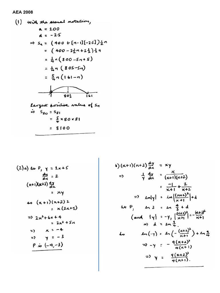 AEA Summer 2008 Solns | PDF
