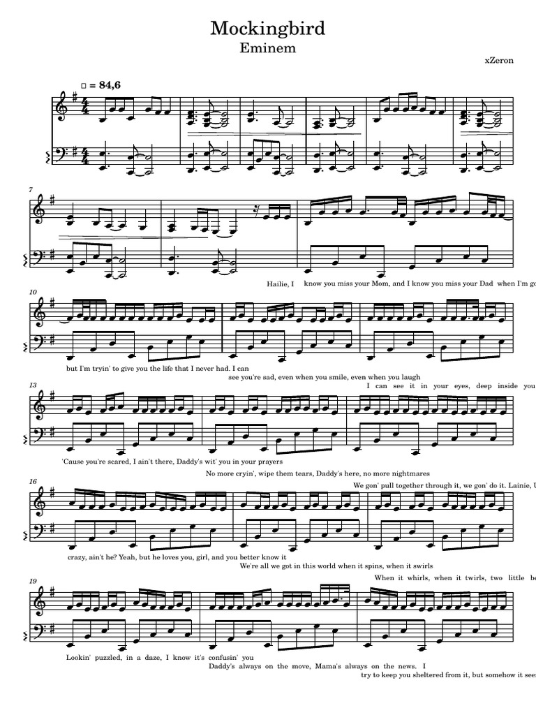 Mockingbird Lyrics Download | PDF