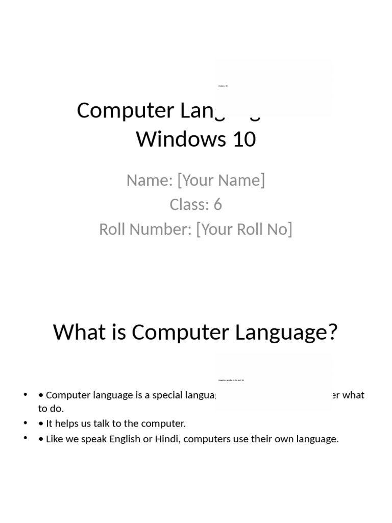 Class6 ComputerLanguage Windows10 With Embedded Images | PDF