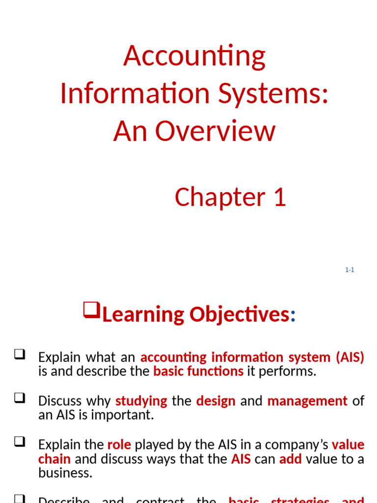 Overview of Accounting Information Systems | PDF | Enterprise Resource ...
