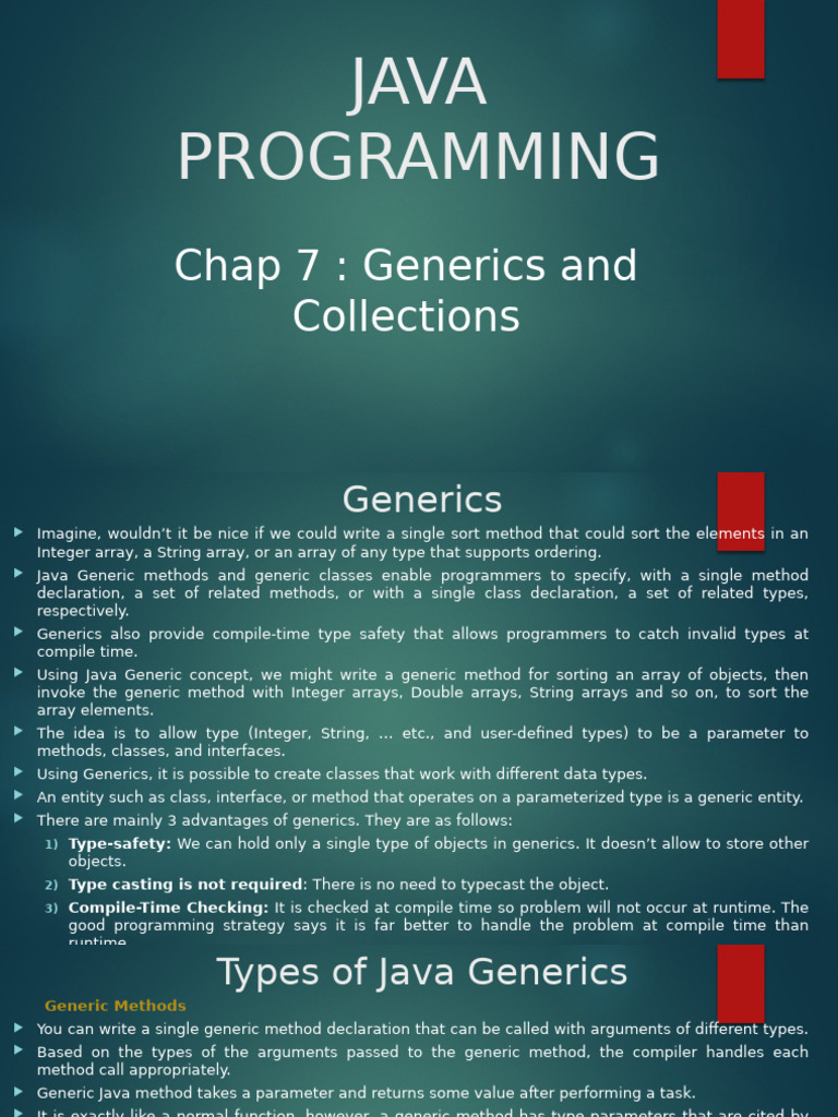 Java Generics and Collections Guide | PDF | Queue (Abstract Data Type ...