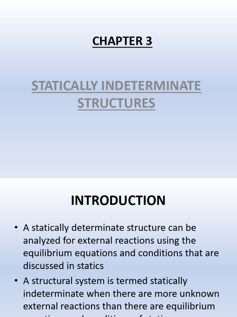 Statically Indeterminate Structures Explained | PDF | Deformation ...