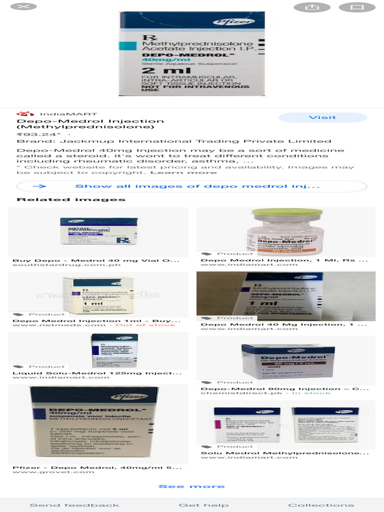 Depo-Medrol Injection Overview | PDF | Diseases And Disorders | Medical ...