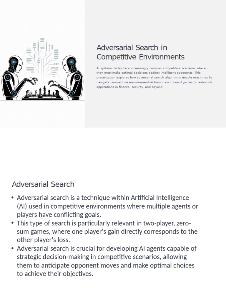 Adversarial Search in AI Systems | PDF | Algorithms | Algorithms And ...