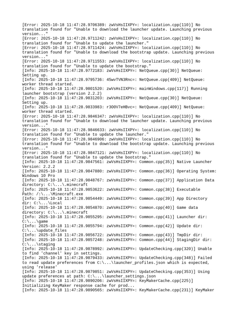 Minecraft Launcher Update Errors | PDF | Computer Architecture ...