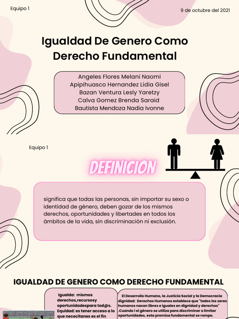 Igualdad de Genero Como Derecho Fundamental | PDF | Estudios de género ...