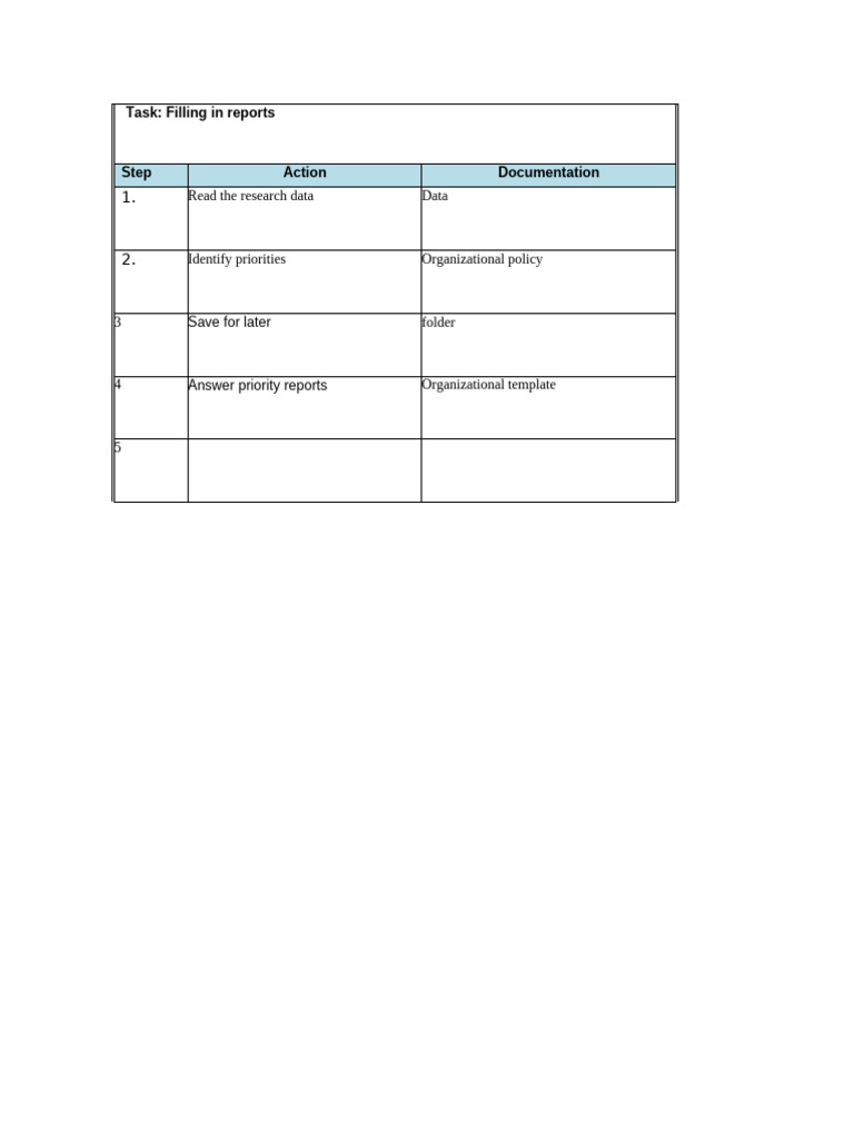Report Filling Process Guide | PDF