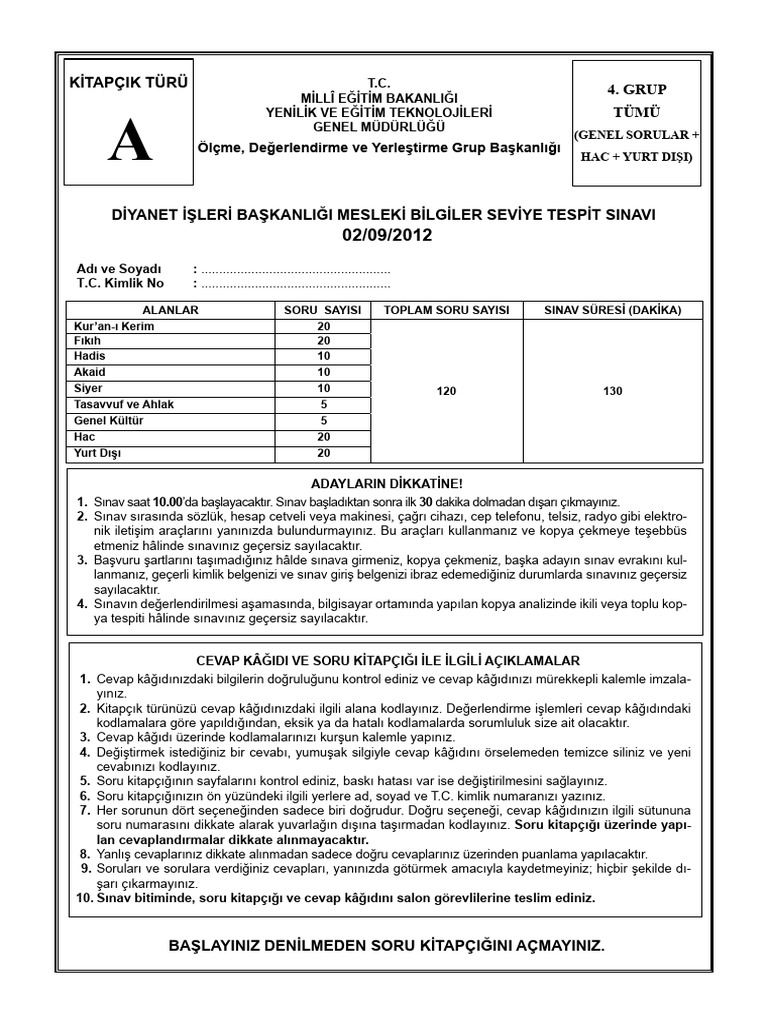 4 - Bütün Sorular | PDF