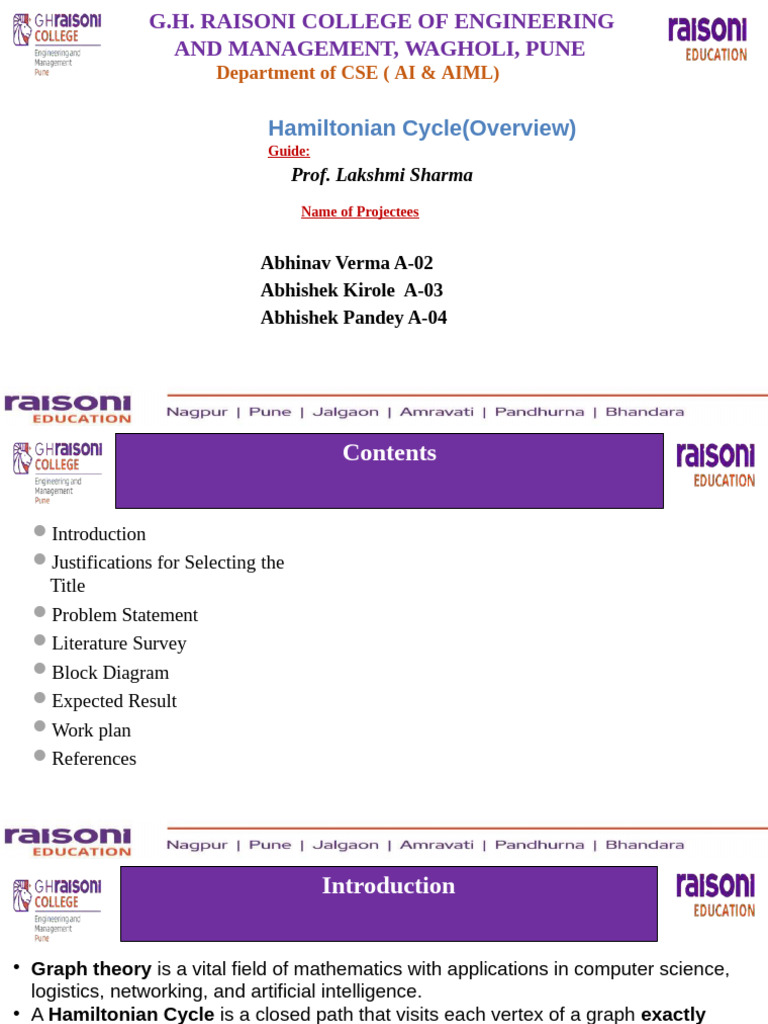 Hamiltonian Cycle (Overview) - A2, A3, A4 | PDF | Theoretical Computer ...