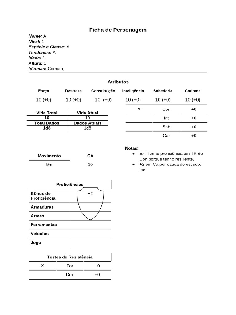 -Template, D&D | PDF