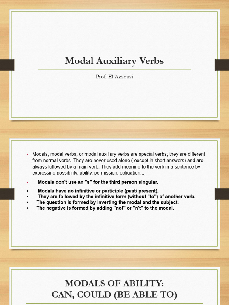 Modal Verbs | PDF | Verb | Grammar