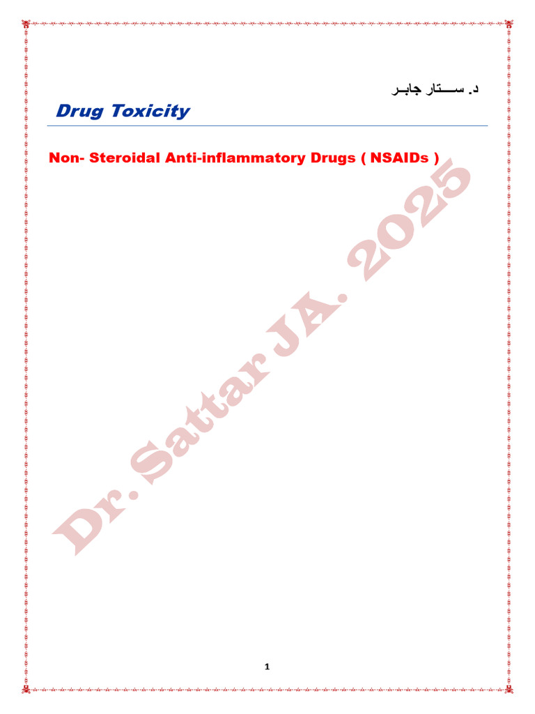 NSAIDs: Toxicity and Management Guide | PDF | Nonsteroidal Anti ...