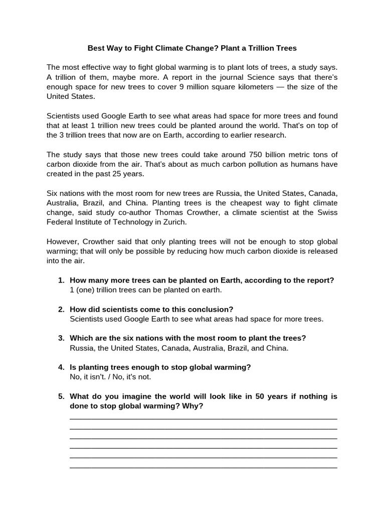 Fight Climate Change | PDF