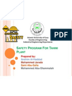 Safety Program For Tahini Plant
