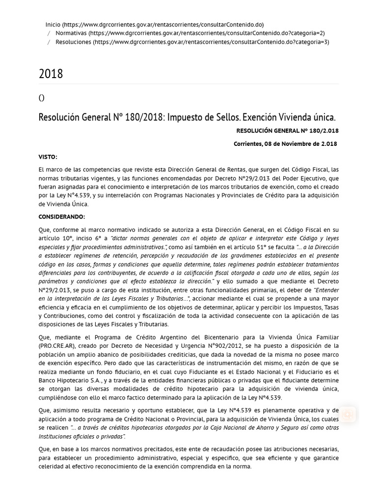 RG 180-18 | PDF | Impuestos | Hipotecas