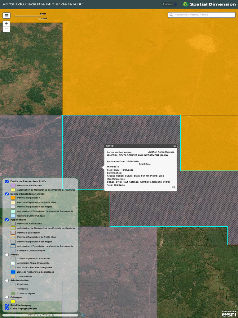 Portail Cadastre Minier de la RDC | PDF | Atomes | Familles d'éléments ...