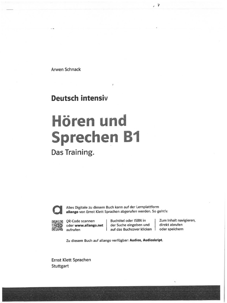 Horen Und Sprechen B1 | PDF