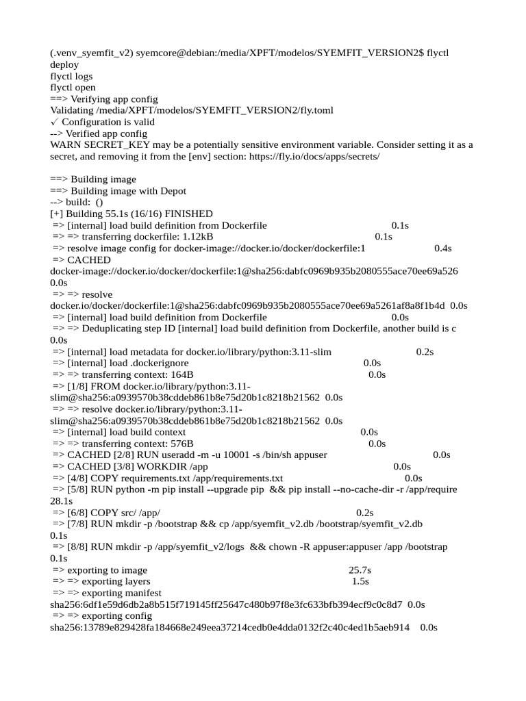 Fly.io Deployment Logs for SYEMFIT | PDF | Ip Address | Software
