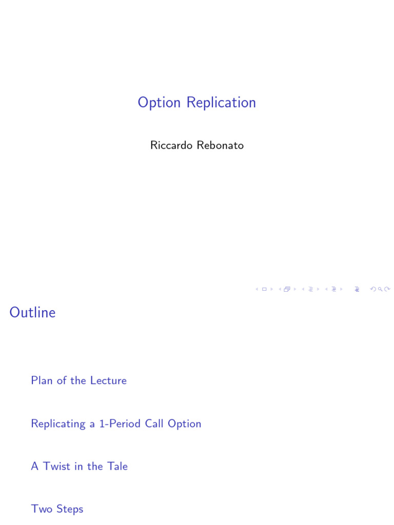 Option Replication | PDF | Economies | Financial Economics