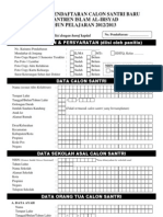 Formulir PSB Alirsyad Tengaran 2012