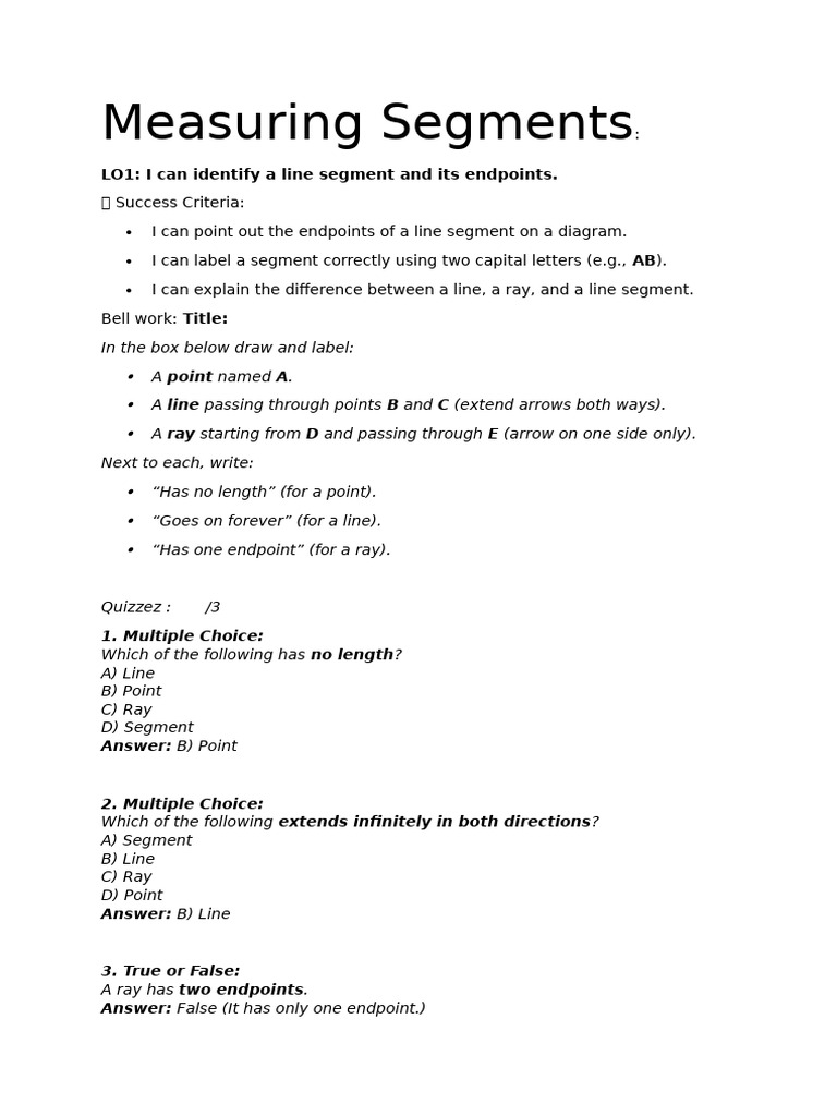 Week 2 G10 Gemetry | PDF | Length