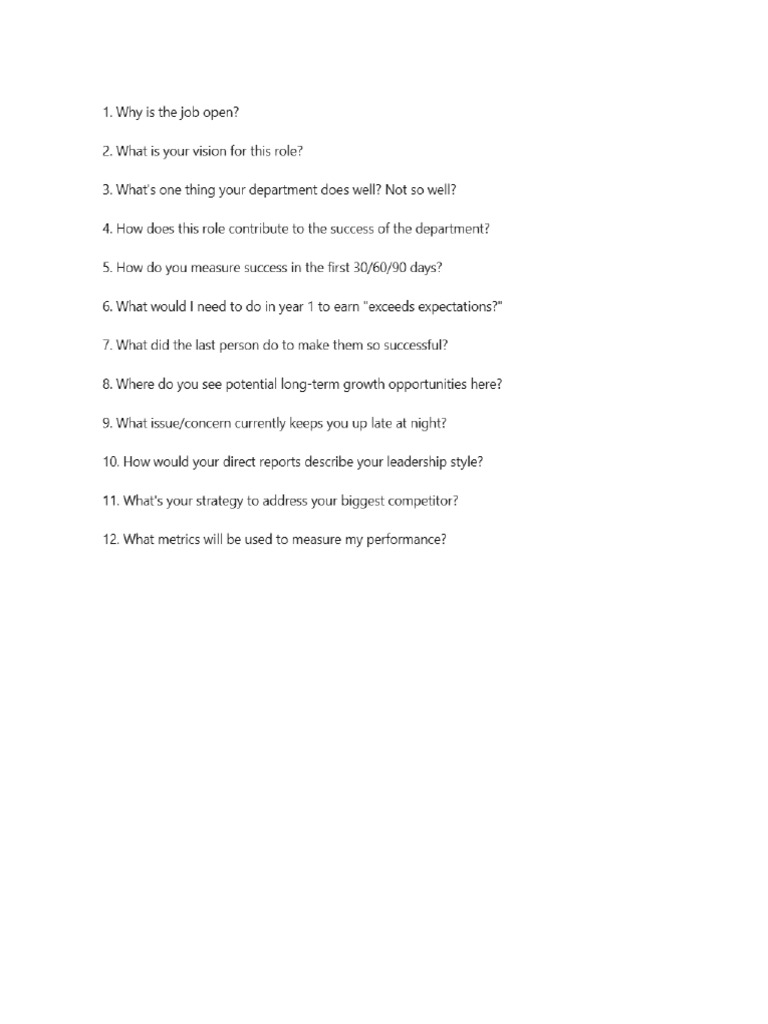 Interview Questions | PDF