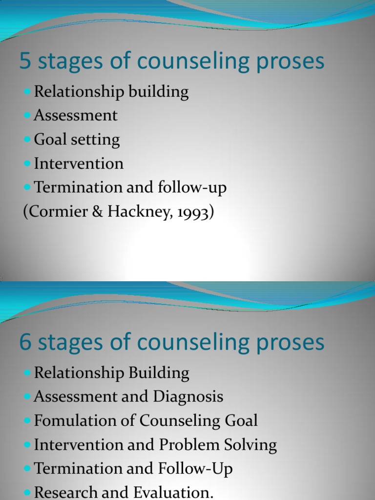 What Are The Steps Involved In Counselling Process