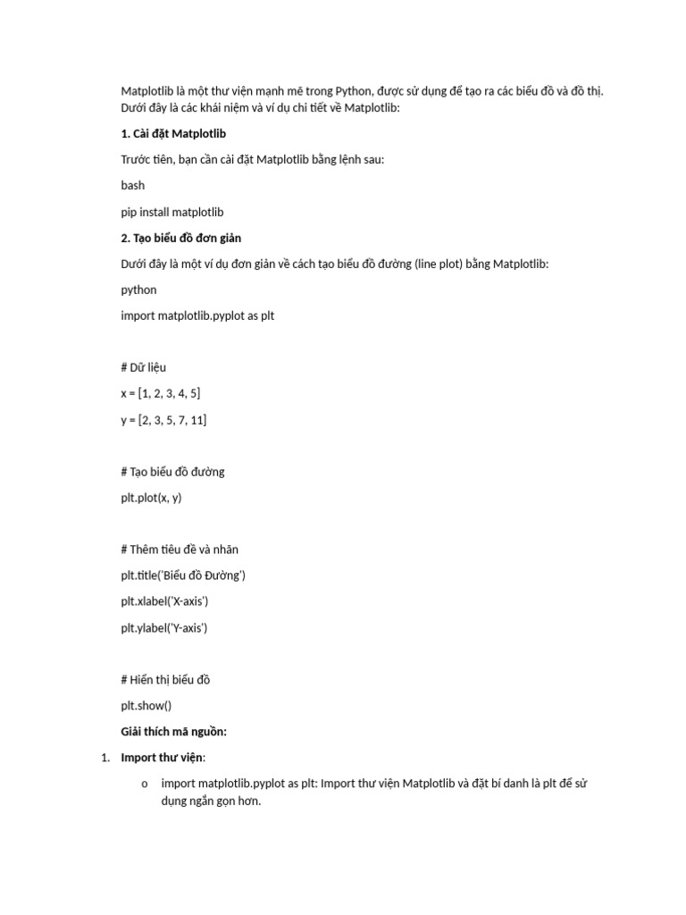 All Các Loại Biểu Đồ Trong Python | PDF