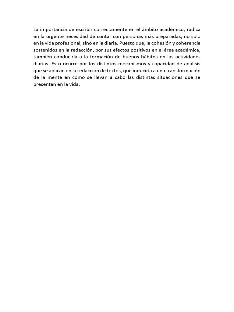 La Importancia de Escribir Correctamente en El Ámbito Académico | PDF