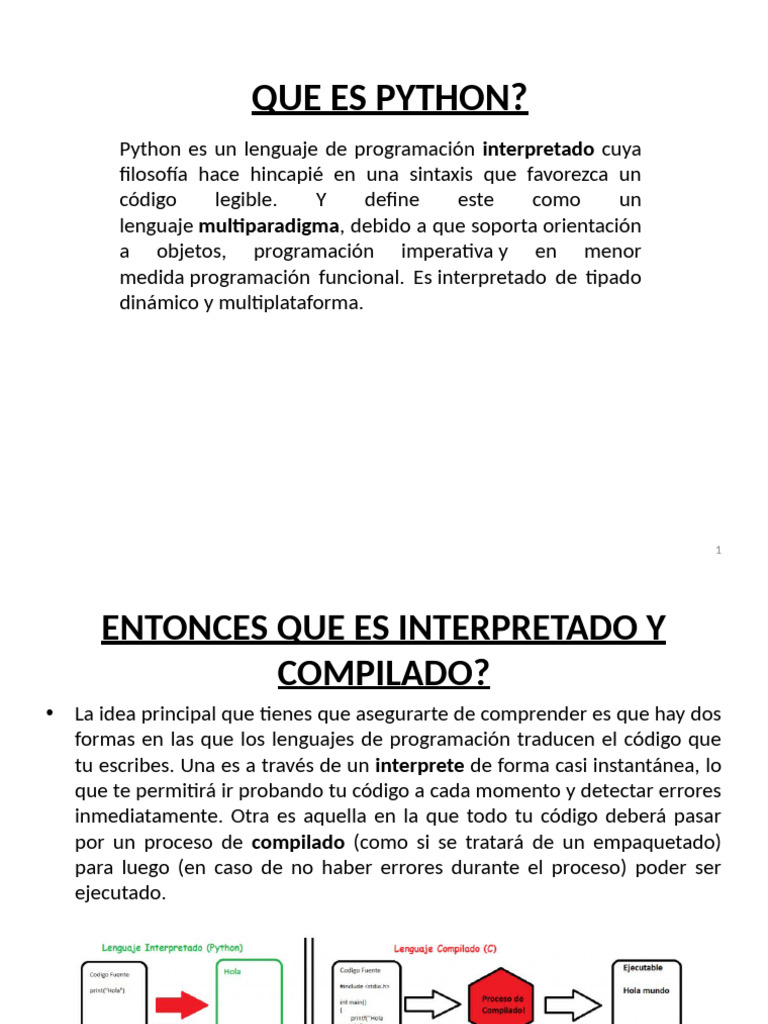 Introducción a Python y sus conceptos básicos | PDF | Python (lenguaje ...