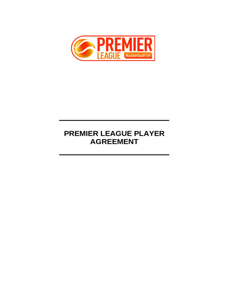 Premier League Basketball Player Contract | PDF | Confidentiality ...