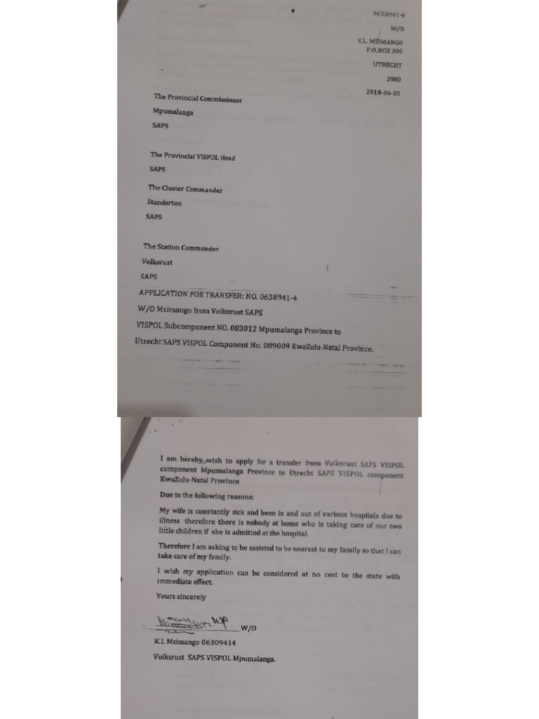K.L Msimango Dismissal | PDF