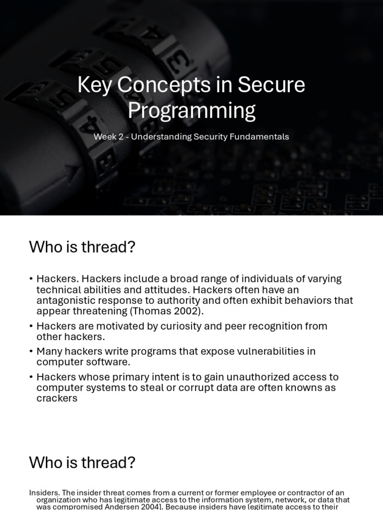 Understanding Secure Programming Threats | PDF | Security | Computer ...