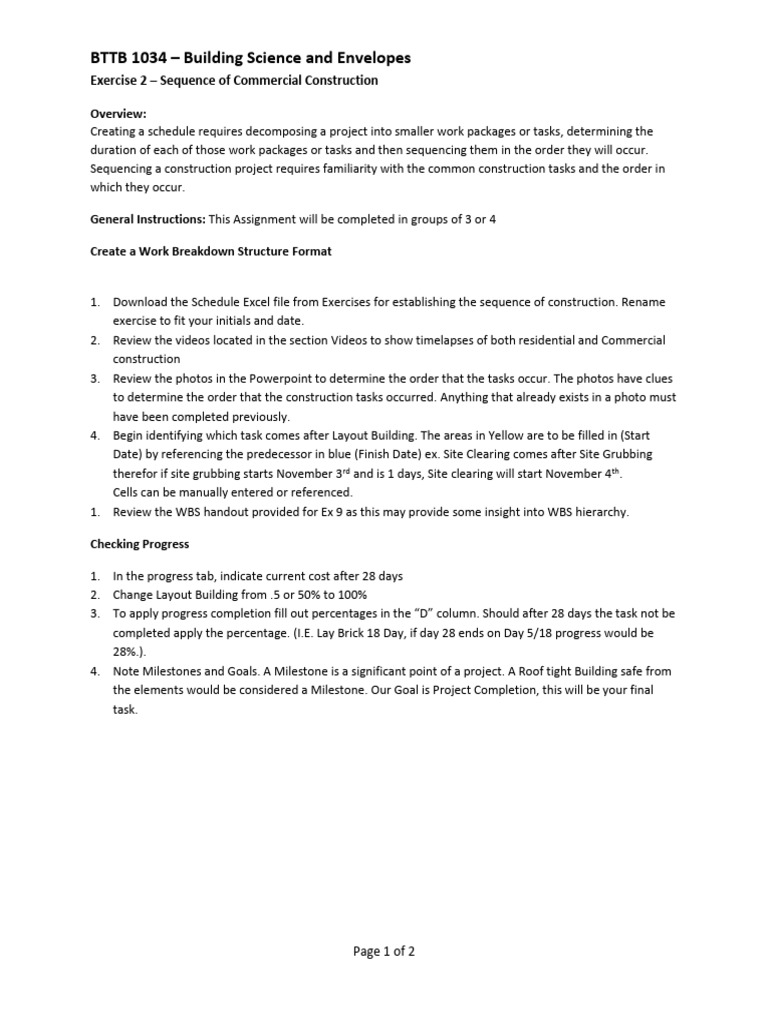 BTTB 1034 E1 Sequence of Construction1 | PDF | Computing